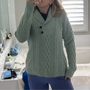 Vineyard Vines Women's Cowl Neck Sweater - Light Green